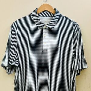 Vineyard Vines Men's Bradley Stripe Polo Size Large Blue/White Stripe